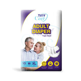 Tiny Care Adult Diapers – Tape Style Medium (M) | Up to 12 Hours Protection