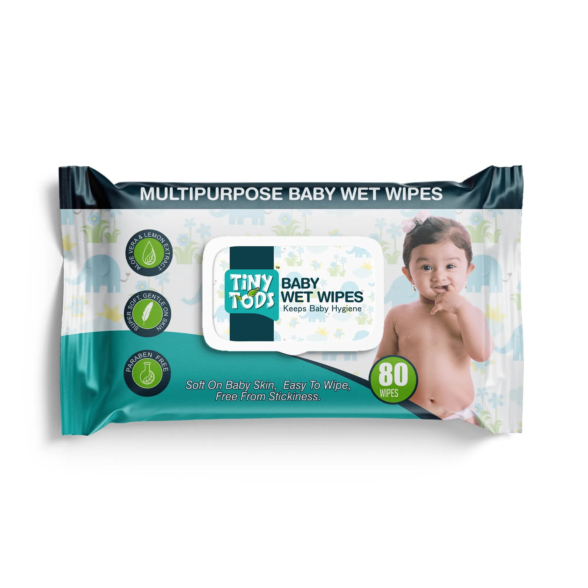 Gentle Baby Wet Wipes with Aloe Vera – Soft & Non-Sticky Care