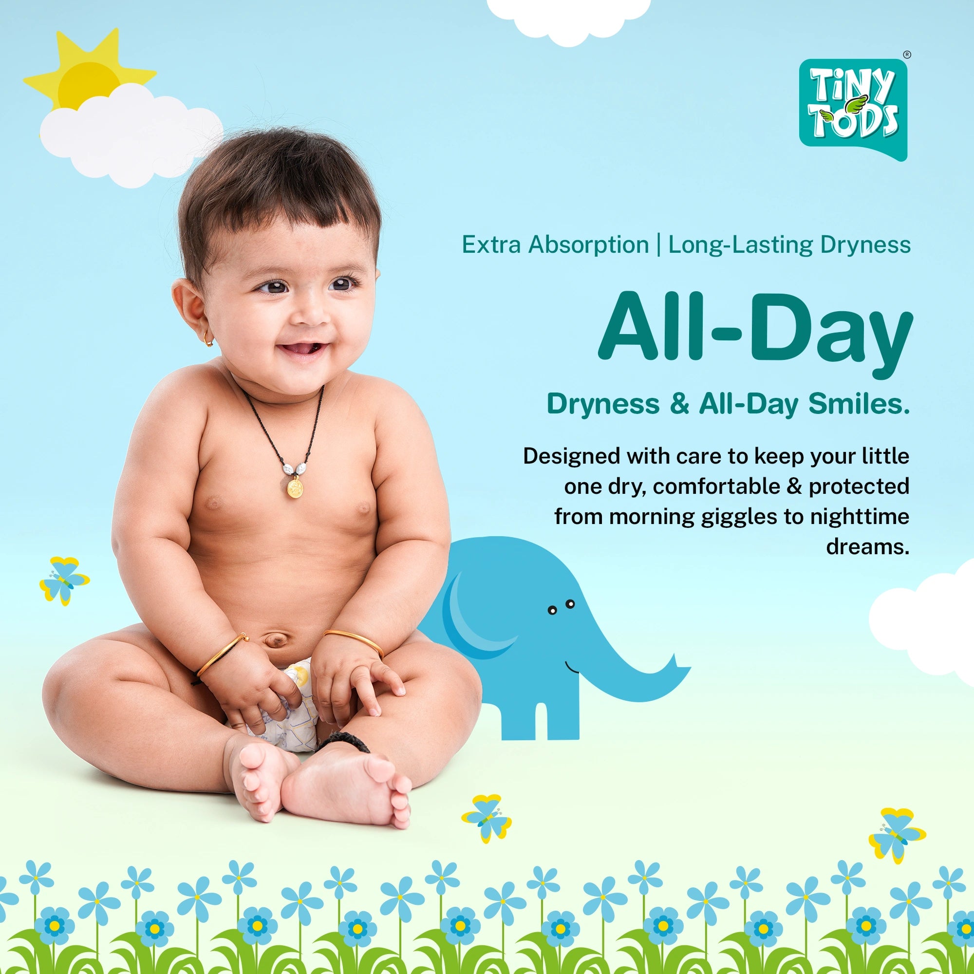Premium Baby Diapers – Jumbo Pack Medium (74 Pants)