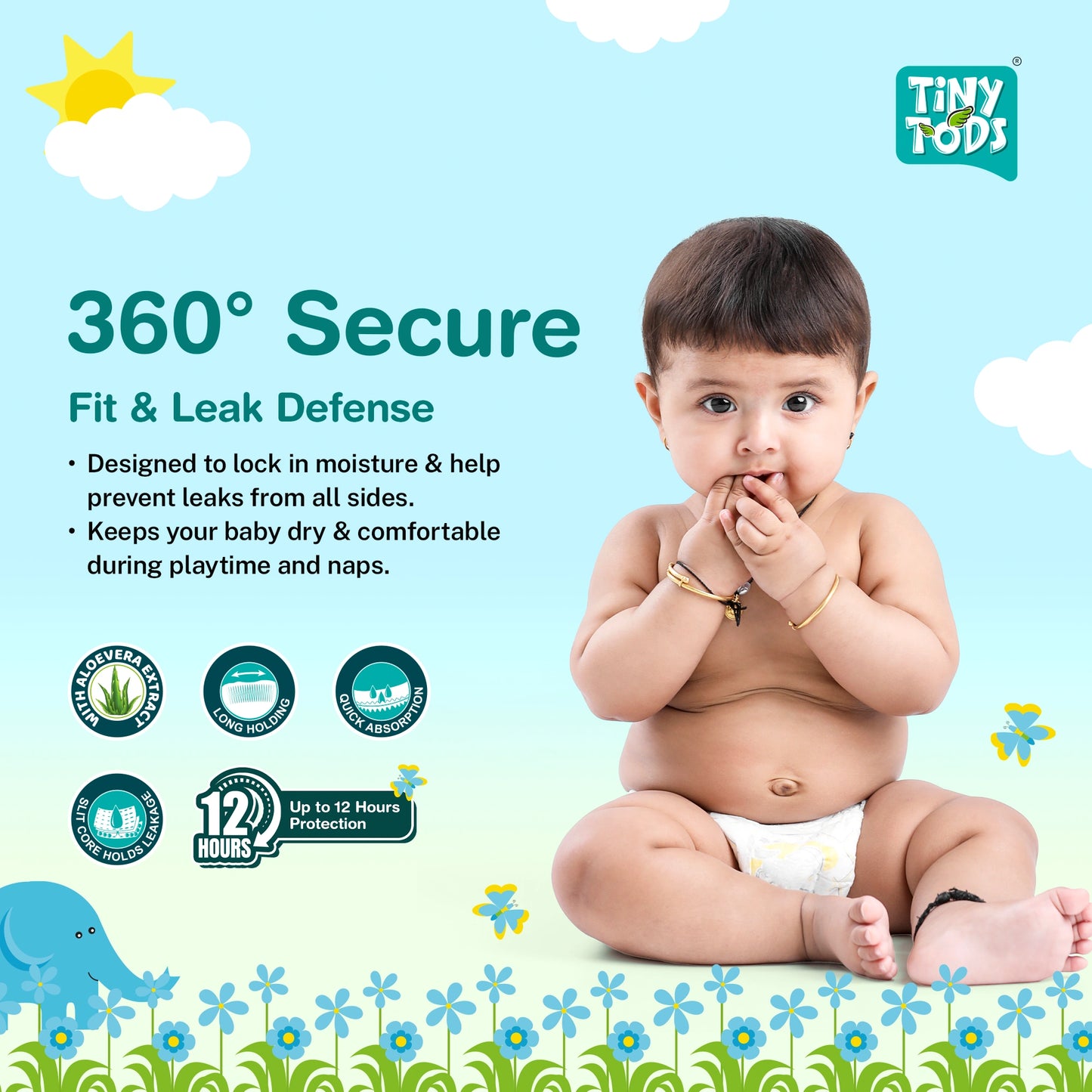 Premium Baby Diapers – Jumbo Pack XL (56 Pants)