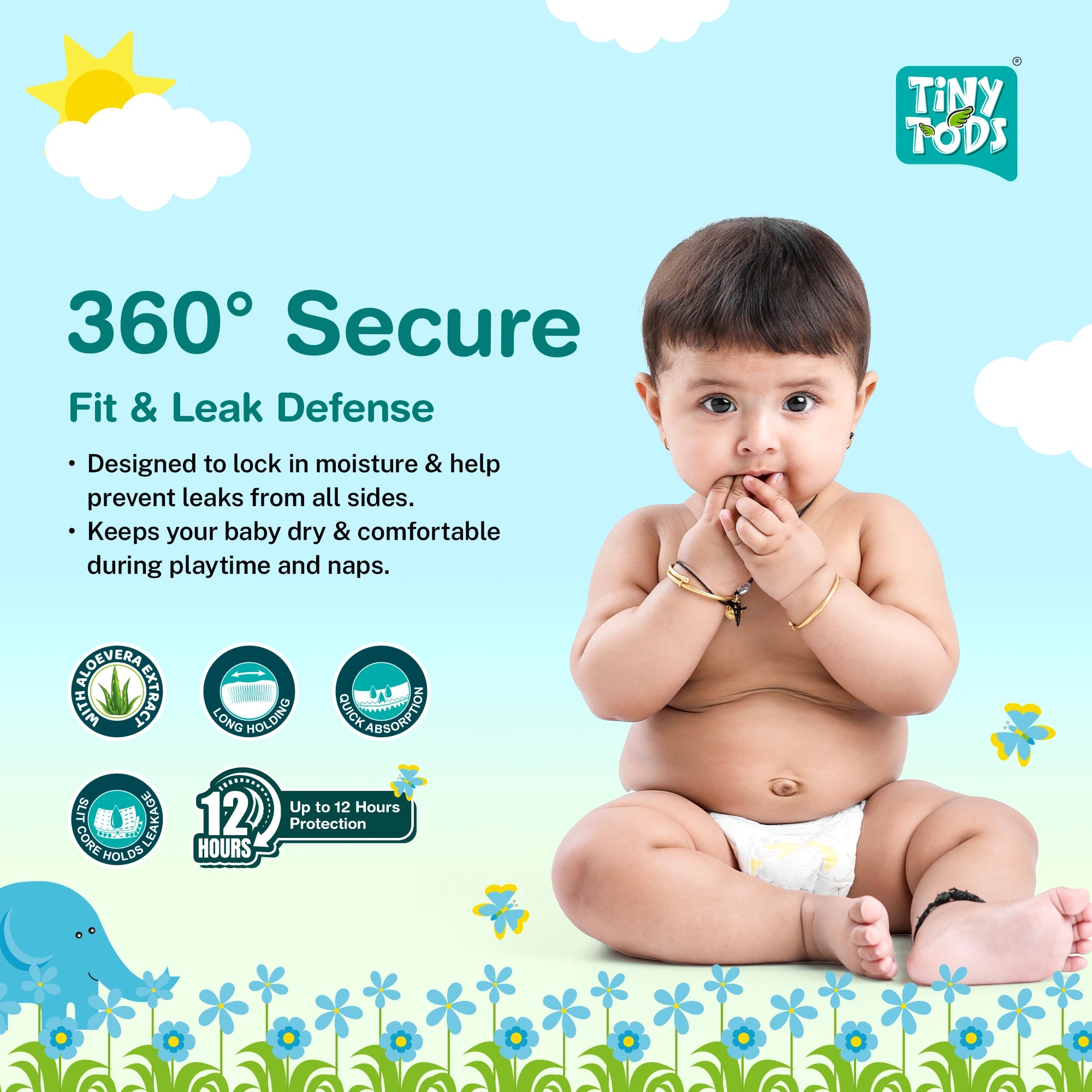 Premium Baby Diapers – Jumbo Pack XL (56 Pants)