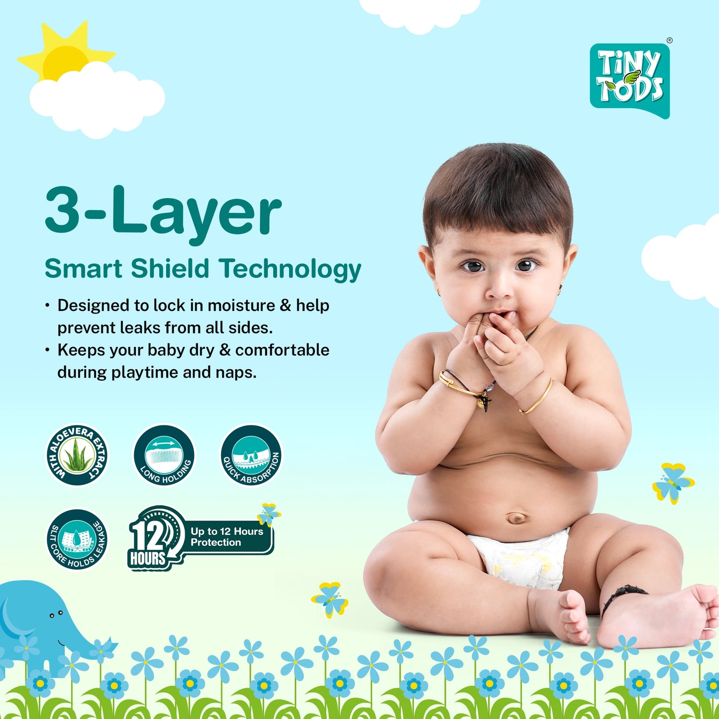 Premium Baby Diapers – Jumbo Pack Medium (74 Pants)