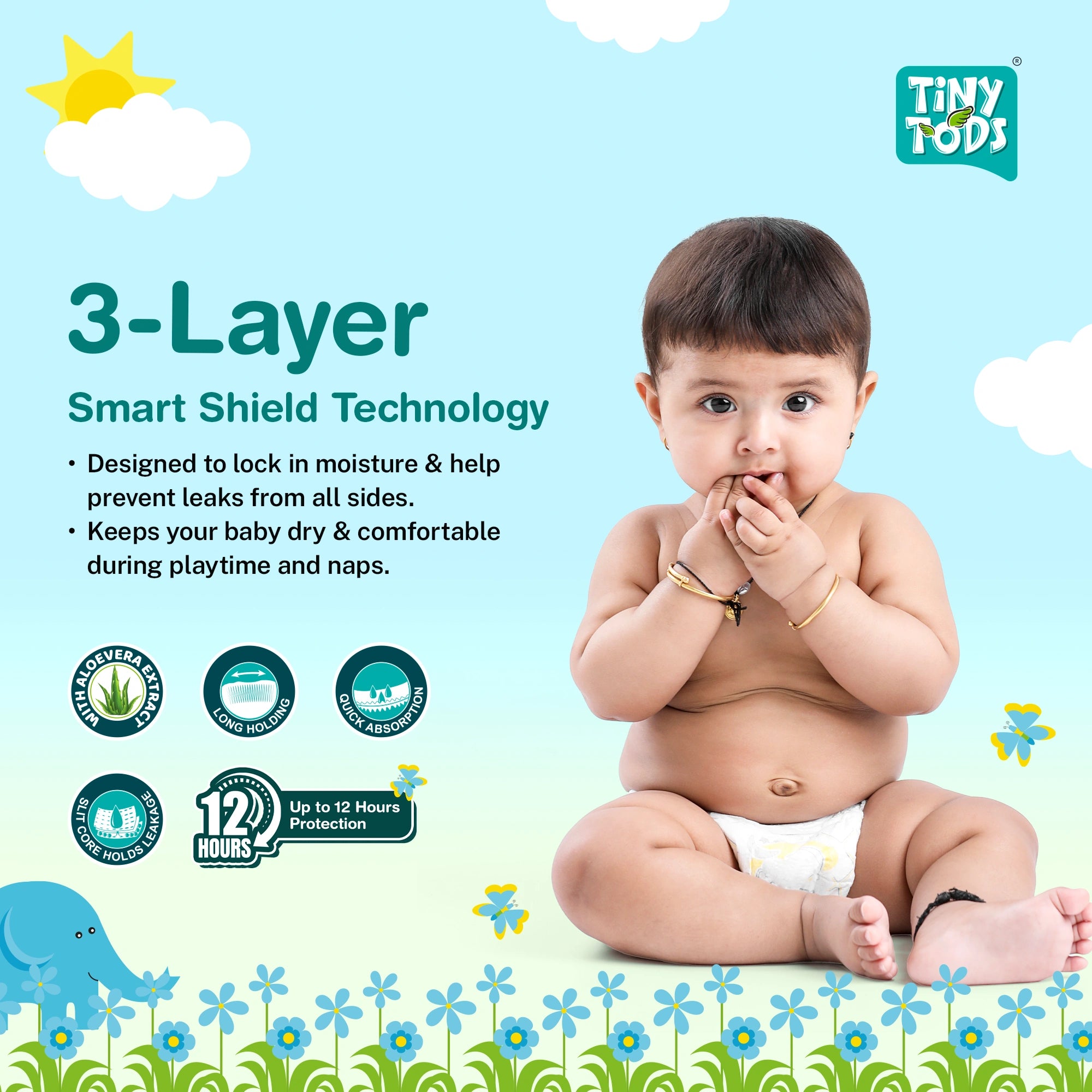 Premium Baby Diapers – Jumbo Pack Medium (74 Pants)