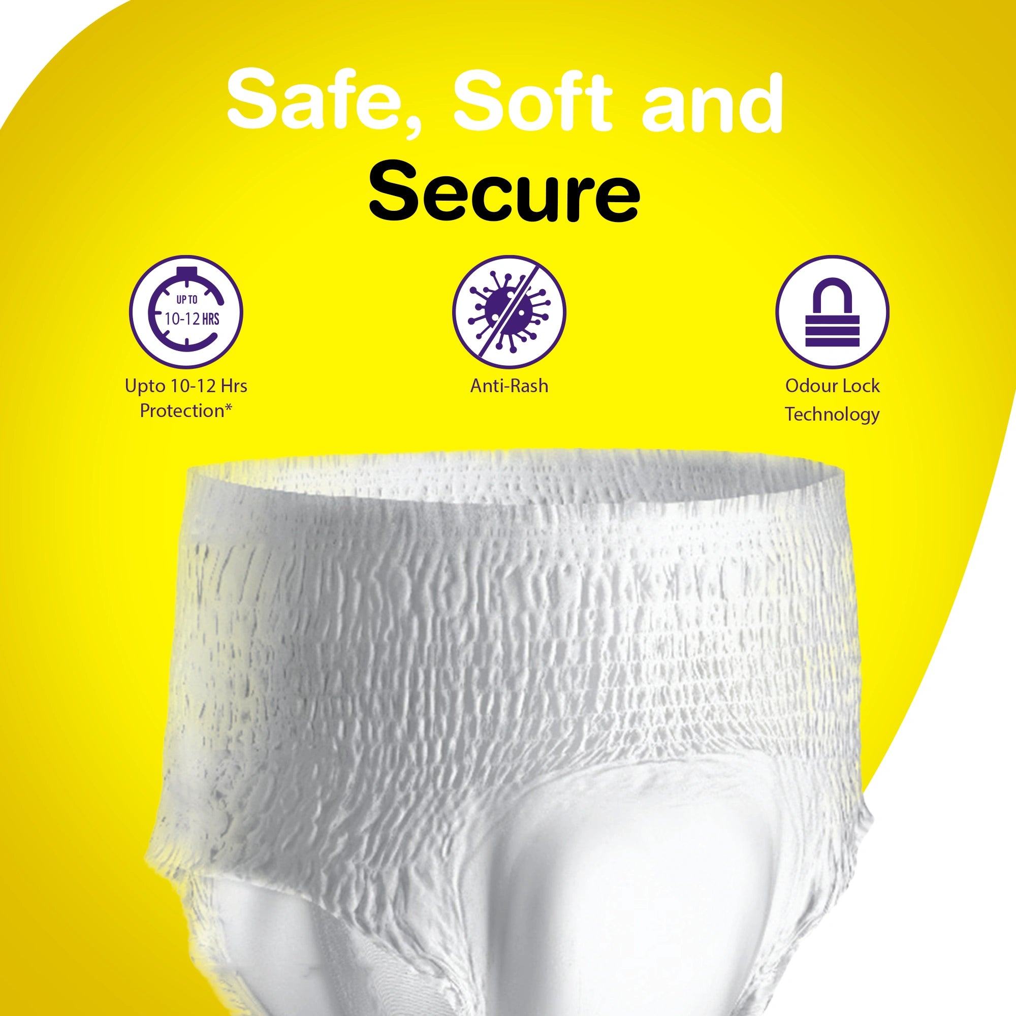 Tiny Care Adult Diaper Pants – Extra Large (XL) | Pant Style, Up to 12 Hours Protection