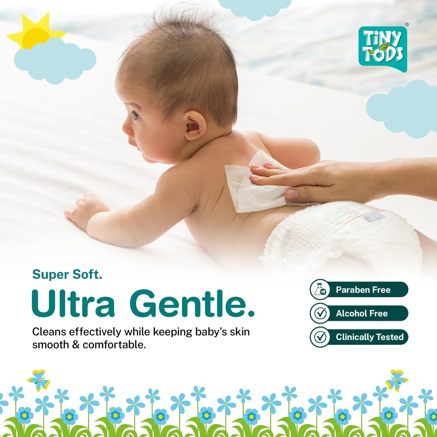 Gentle Baby Wet Wipes with Aloe Vera – Soft & Non-Sticky Care