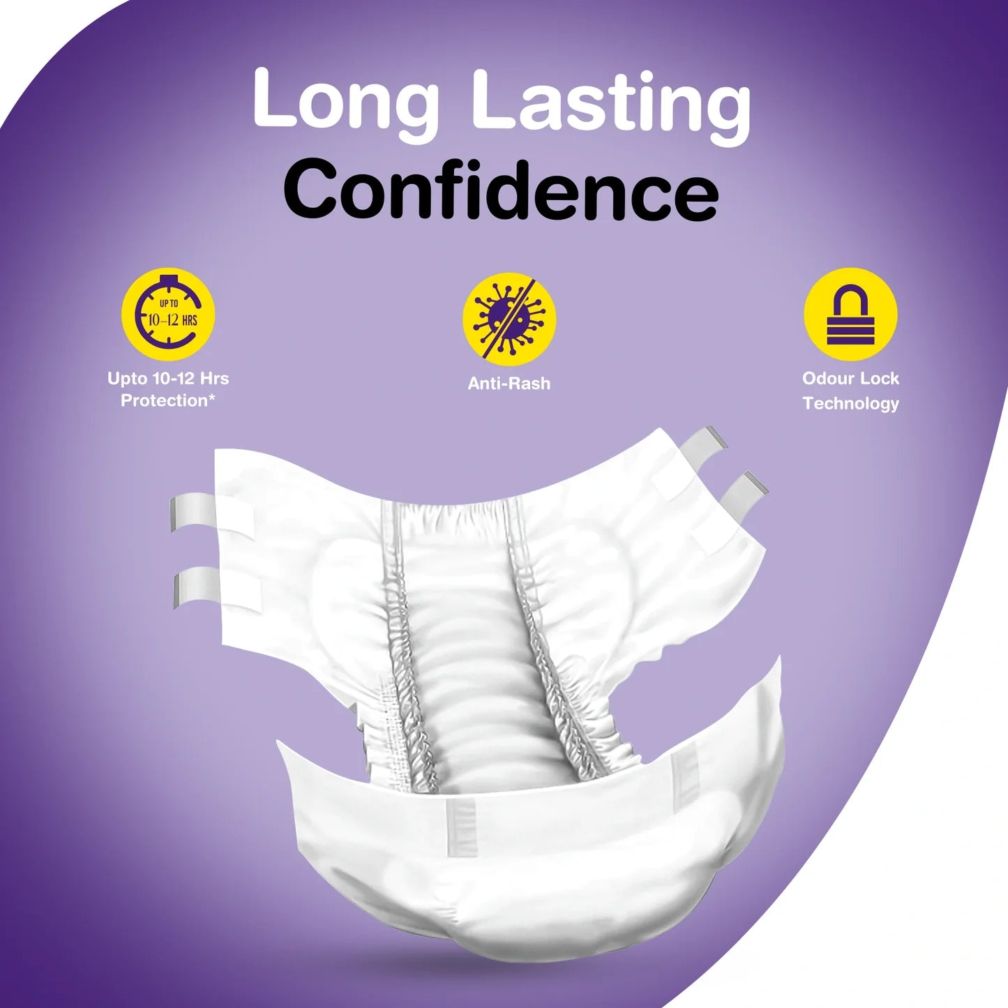 Tiny Care Adult Diapers – Tape Style Medium (M) | Up to 12 Hours Protection