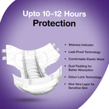 Tiny Care Adult Diapers – Tape Style Large (L) | Up to 12 Hours Protection