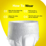 Tiny Care Adult Diaper Pants – Large (L) | Pant Style, Up to 12 Hours Protection