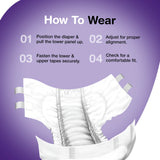 Tiny Care Adult Diapers – Tape Style Large (L) | Up to 12 Hours Protection