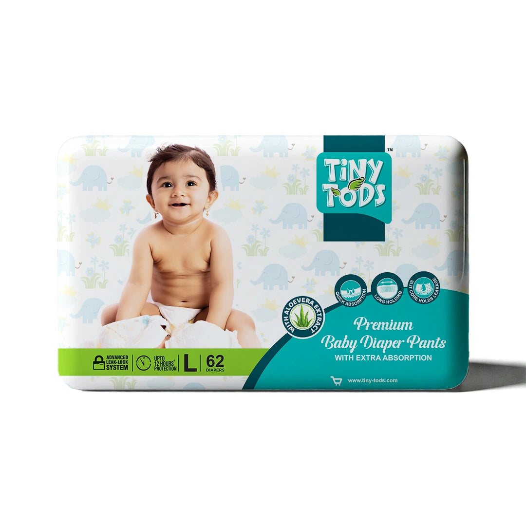 Premium Baby Diapers – Jumbo Pack Large (62 Pants)