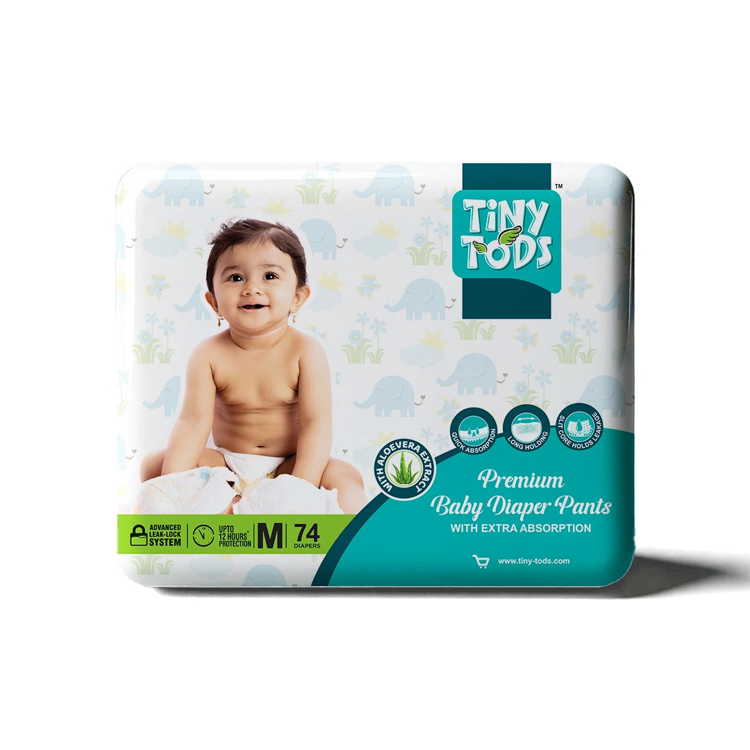 Premium Baby Diapers – Jumbo Pack Medium (74 Pants