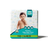Tiny Tods Premium Baby Diapers – Jumbo Pack NB (80 Pants)