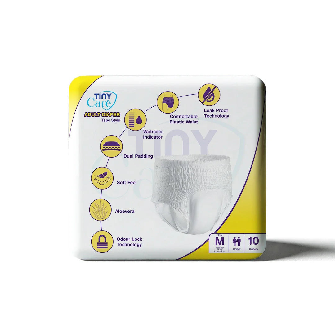 Tiny Care Adult Diaper Pants – Large (L) | Pant Style, Up to 12 Hours Protection