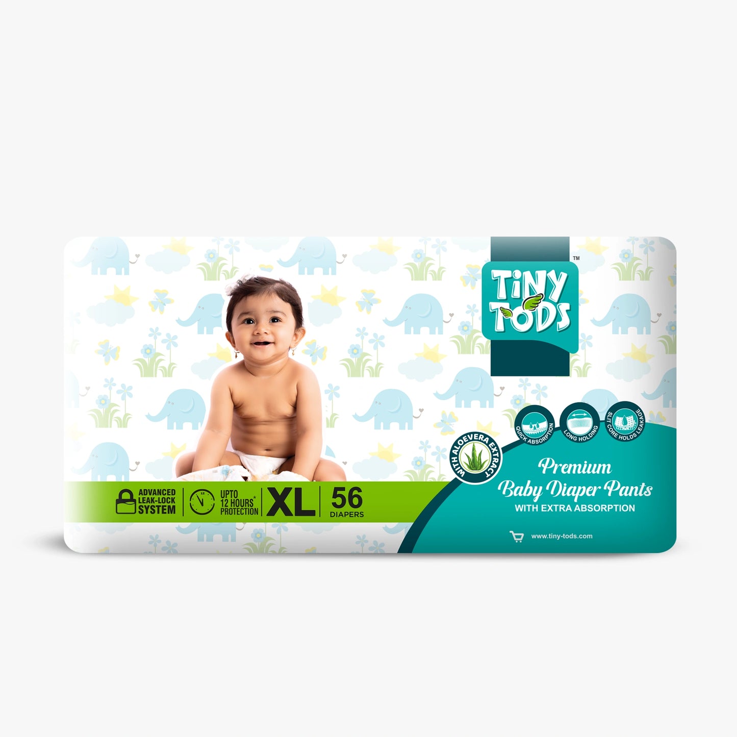 Premium Baby Diapers – Jumbo Pack XL (56 Pants)