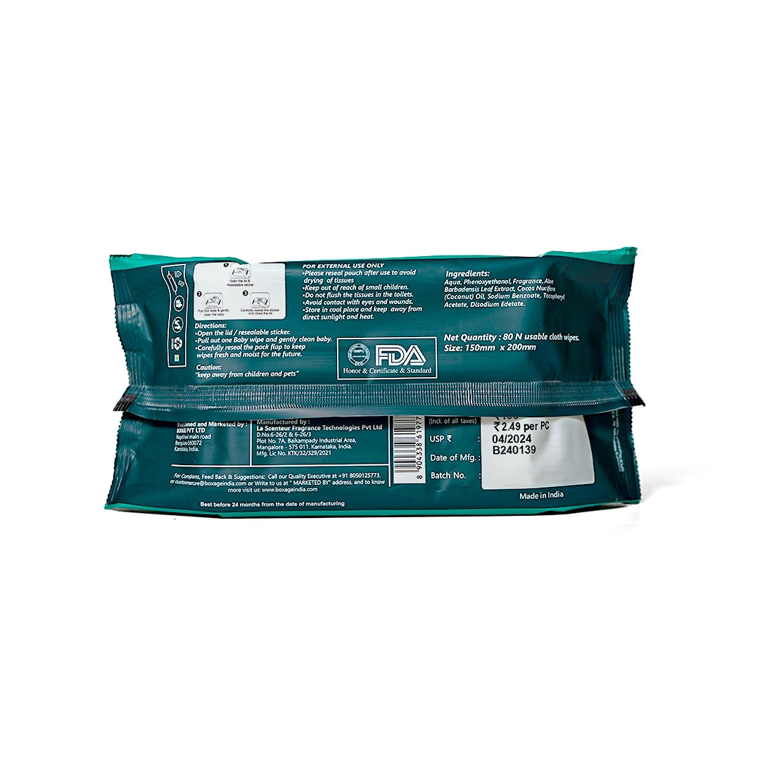 Gentle Baby Wet Wipes with Aloe Vera – Soft & Non-Sticky Care