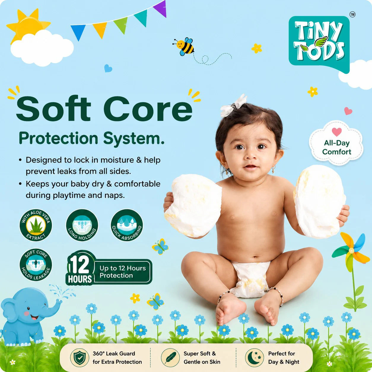 Premium Baby Diapers – Jumbo Pack Medium (74 Pants)