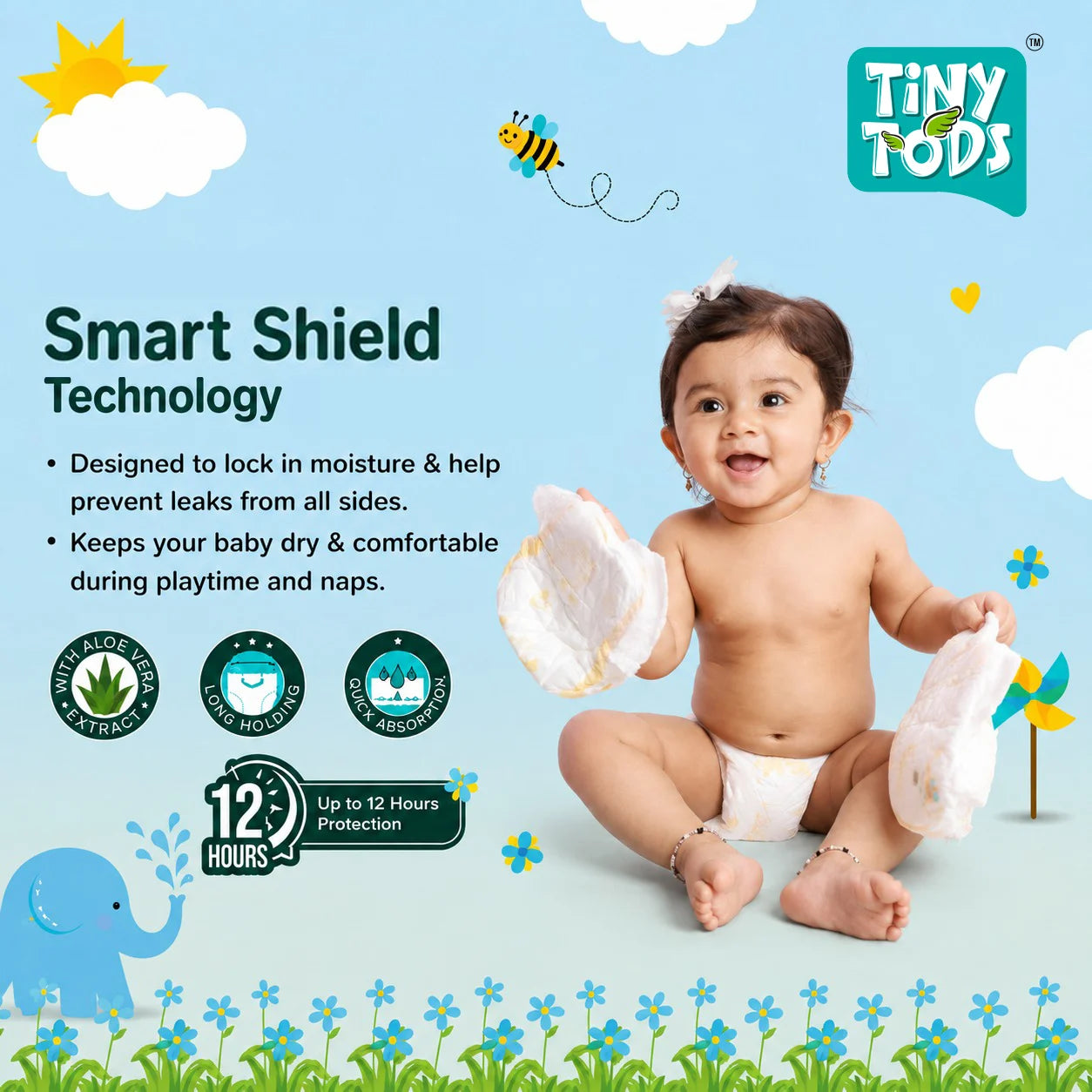 Premium Baby Diapers – Jumbo Pack Medium (74 Pants)