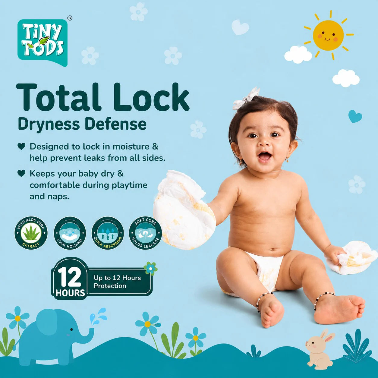 Premium Baby Diapers – Jumbo Pack Medium (74 Pants)