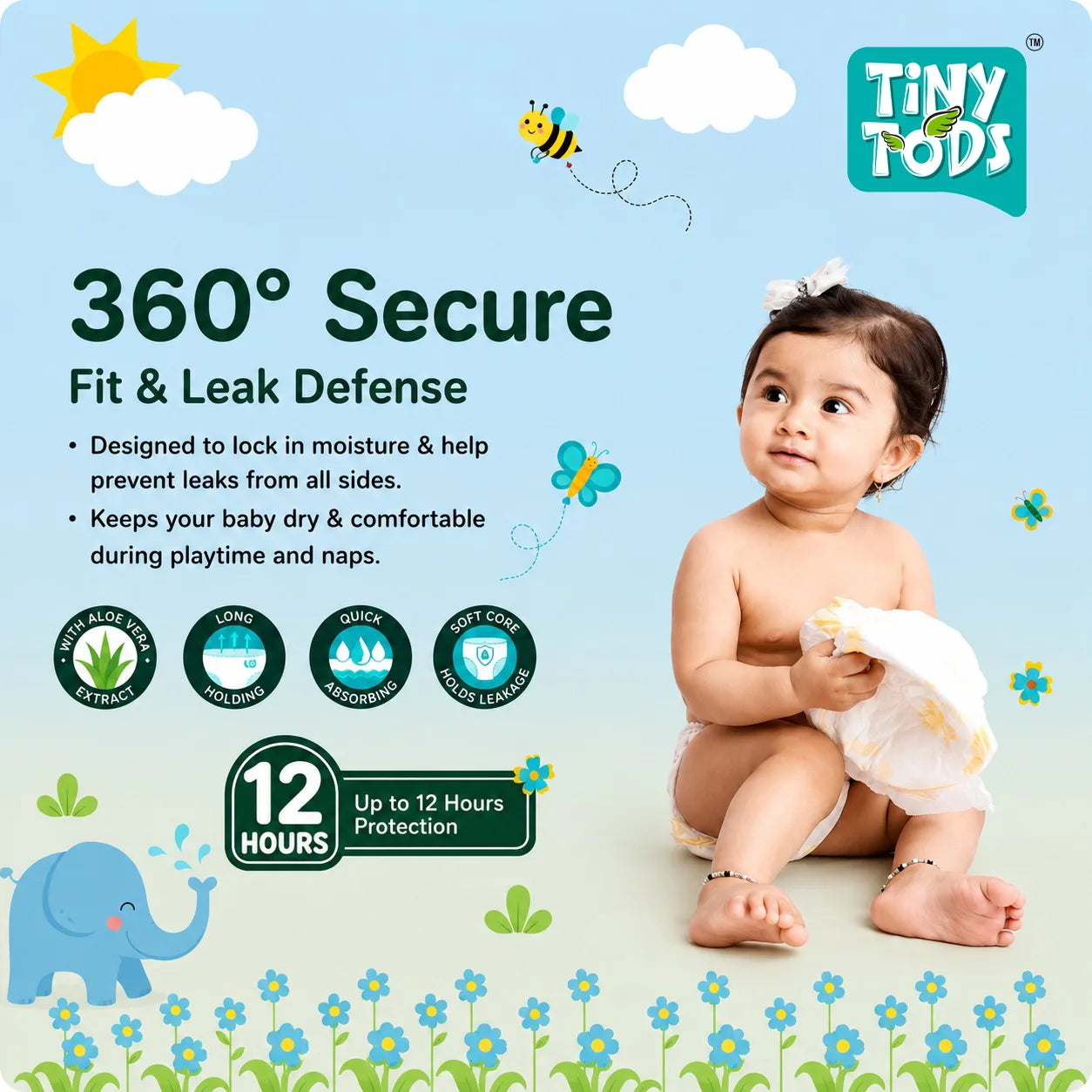 Premium Baby Diapers – Jumbo Pack Medium (74 Pants)